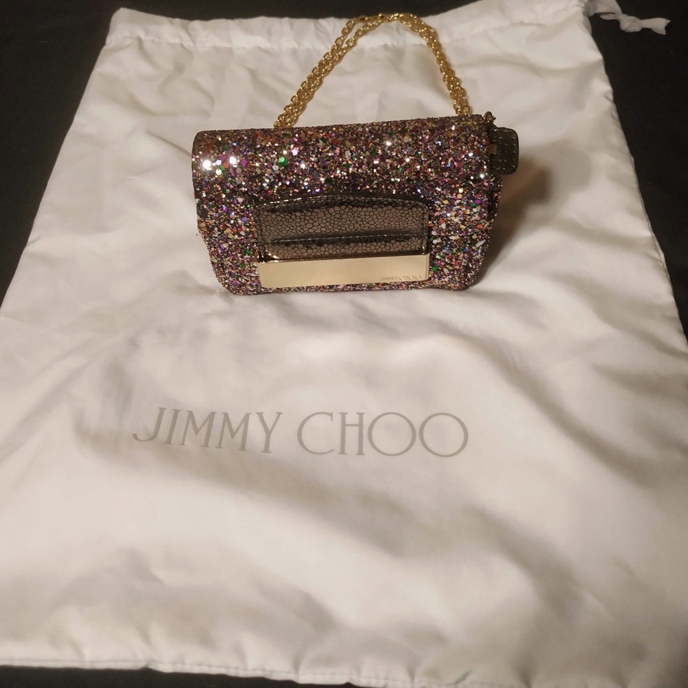 ✨💕(SOLD)AUTHENTIC Jimmy Choo Mini Glitter Bag✨💕